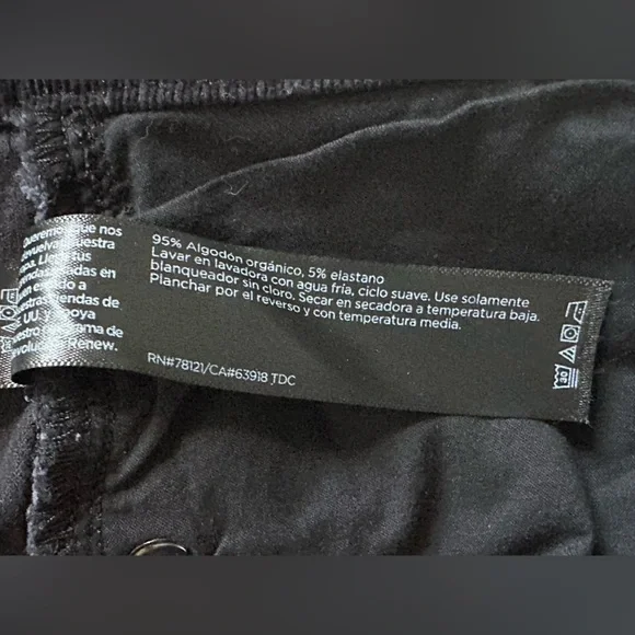 Eileen Fisher Black Wide-Leg Corduroy Trousers size 1x - Picture 5 of 9